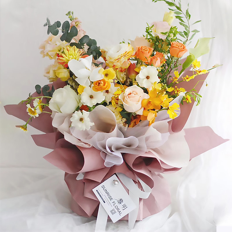 MYHC-01 Dobbeltsidet og dobbeltfarvet Ouya-papir perleskimrende film blomsterindpakningspapir