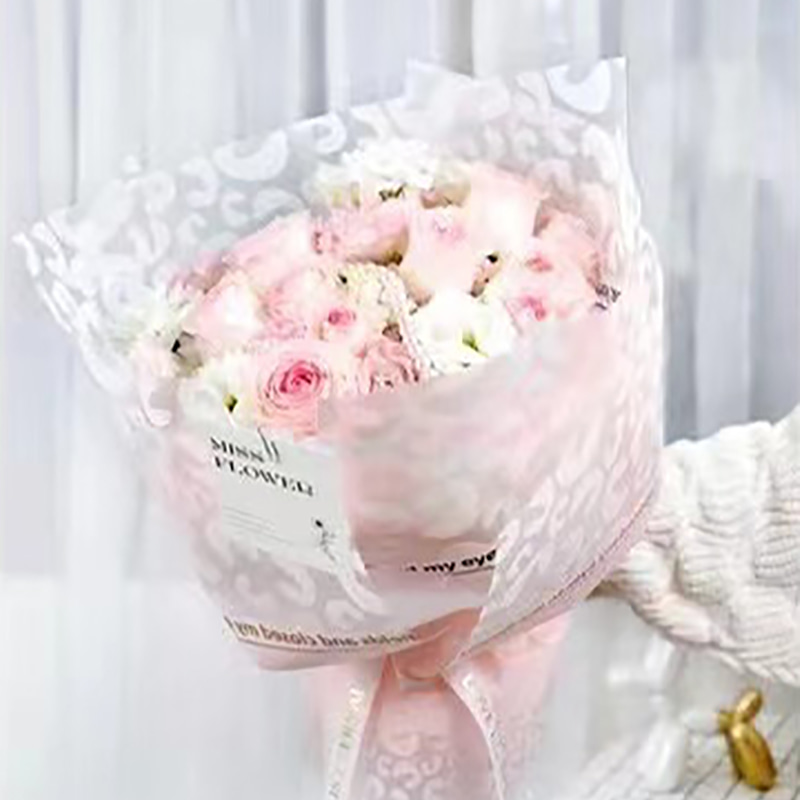MYHC-08 Leopard Print Kanter Massage Film Plast Blomster Emballage Film