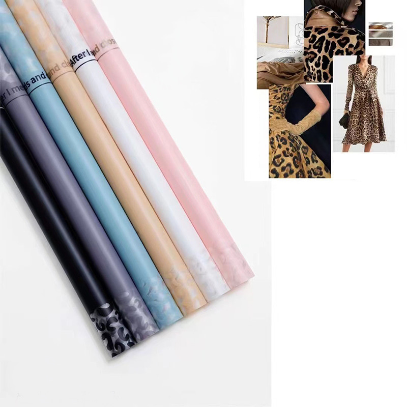 MYHC-08 Leopard Print Kanter Massage Film Plast Blomster Emballage Film