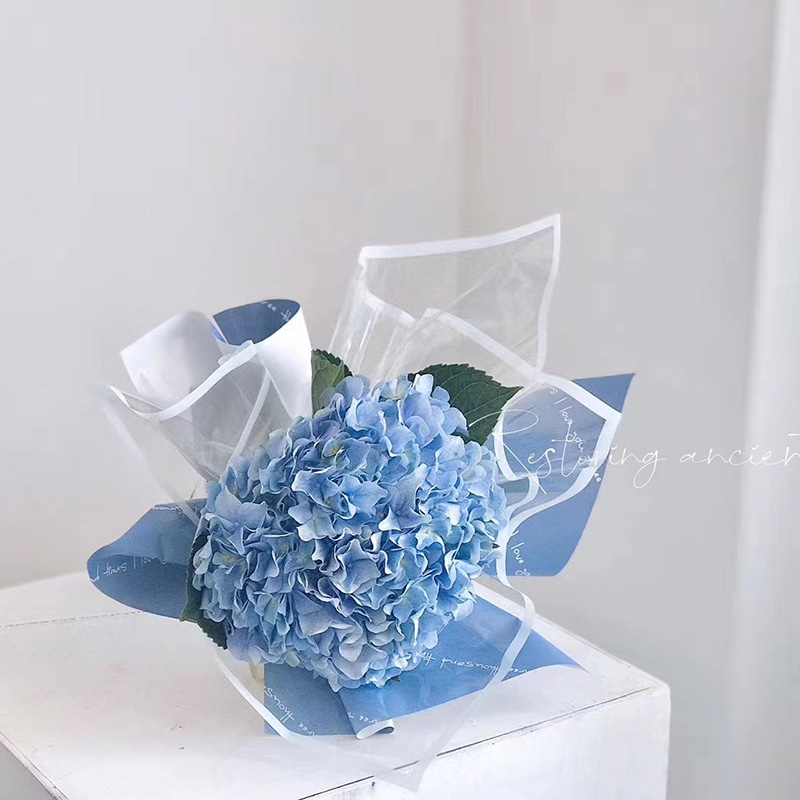 MYHC-15 Transparent monokrom kant plastik blomsterindpakningspapir