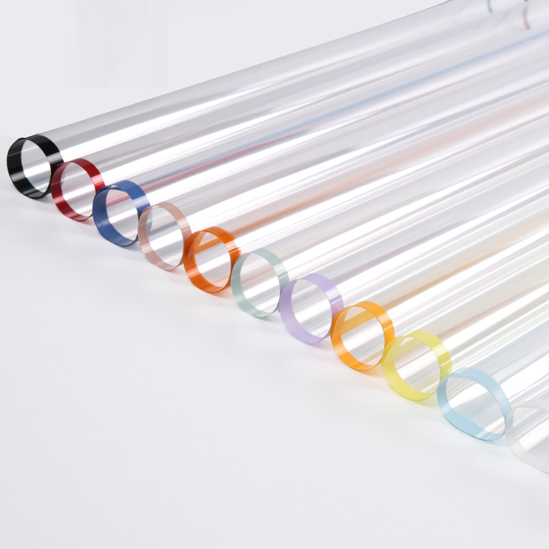 MYHC-15 Transparent monokrom kant plastik blomsterindpakningspapir
