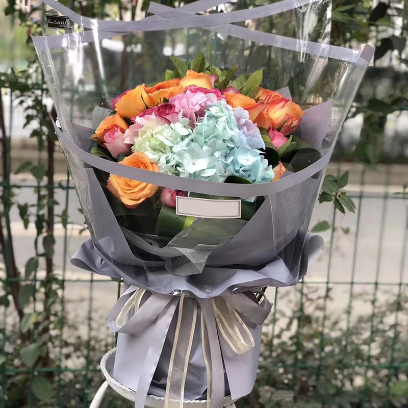 MYHC-16 Transparent kant OPP Plastic Flower Indpakningspapir