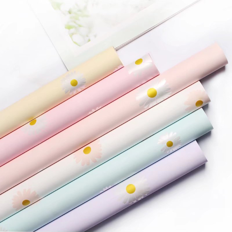 MYHC-18 Frisk Little Daisy Pearl Film Blomsterindpakningspapir
