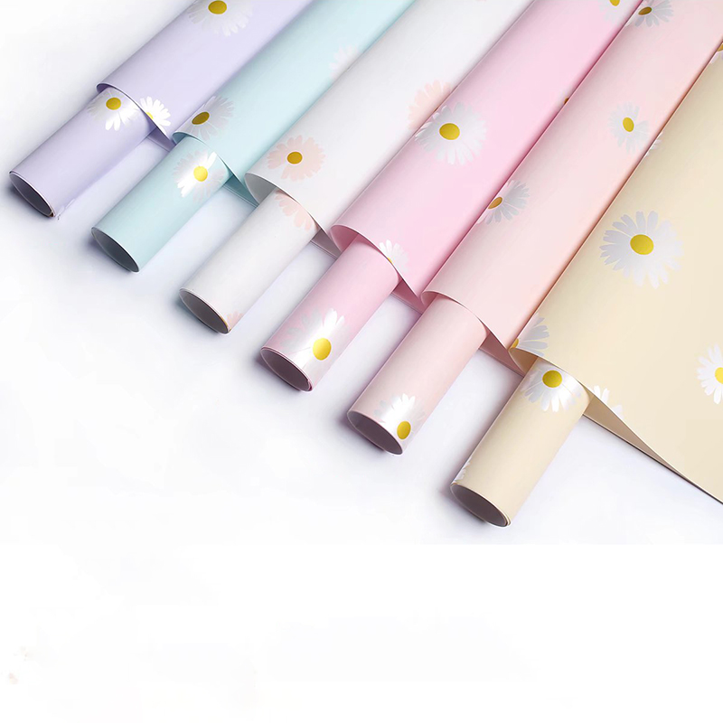 MYHC-18 Frisk Little Daisy Pearl Film Blomsterindpakningspapir
