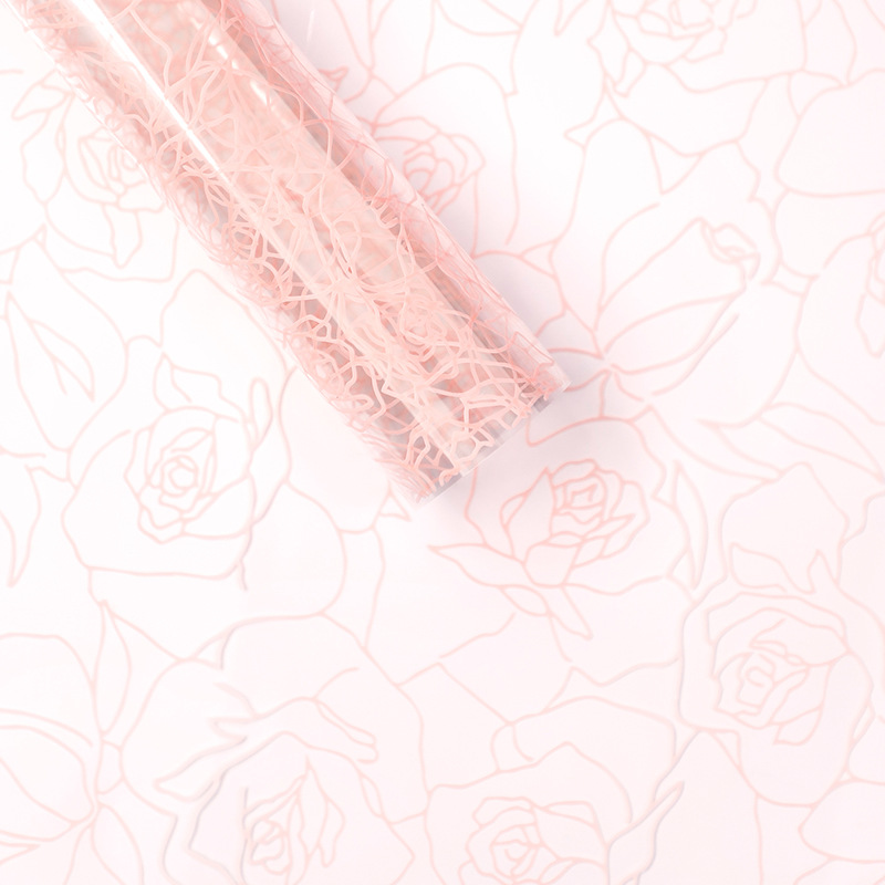 MYHC-29 Monokrom Rose Lines OPP Transparent Flower Emballage Film