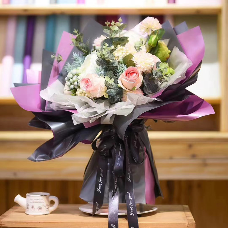 MYHC-32 Pearl dobbeltsidet tofarvet vandtæt blomsterindpakningspapir