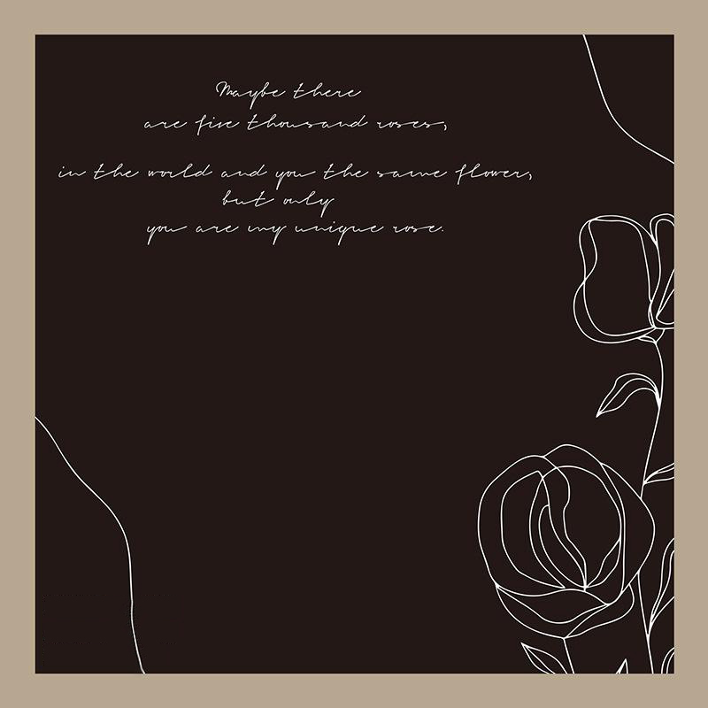 MYHC-42 Simple Style Kontrast Border Bomuld Blomster Indpakningspapir