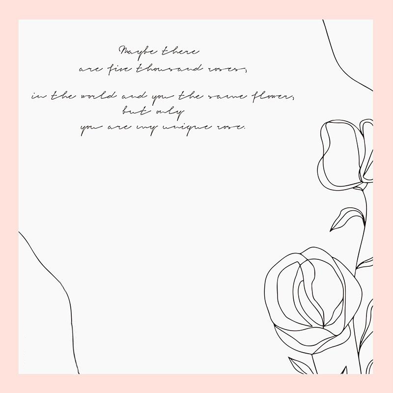 MYHC-42 Simple Style Kontrast Border Bomuld Blomster Indpakningspapir