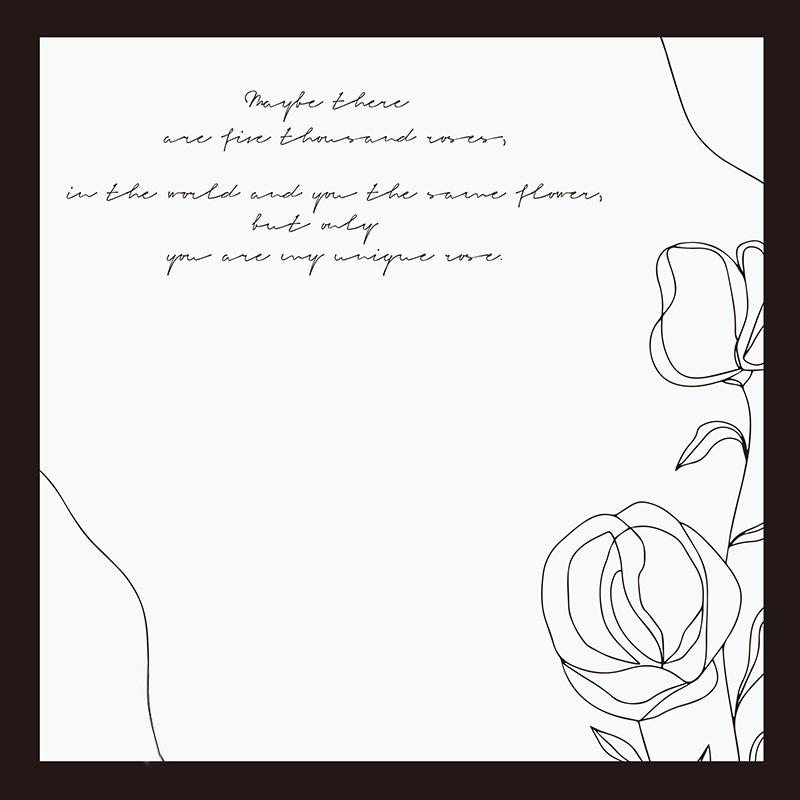 MYHC-42 Simple Style Kontrast Border Bomuld Blomster Indpakningspapir