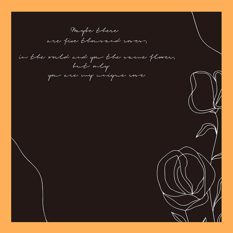 MYHC-42 Simple Style Kontrast Border Bomuld Blomster Indpakningspapir