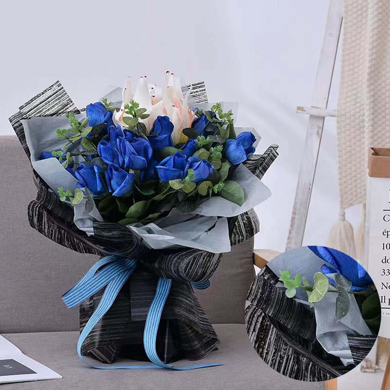 MYHC-51 silkeformet gennemsigtigt mat blomsterindpakningspapir