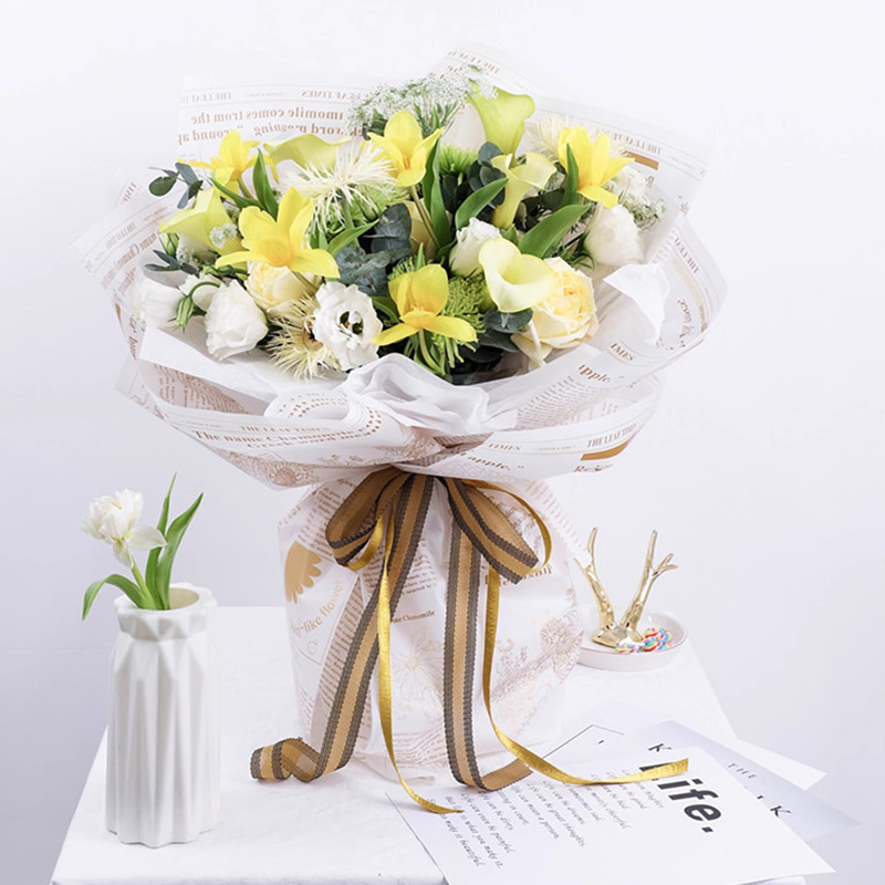 MYHC-52 Herb Golden Light Matt Film 57×57cm (±2cm) Plastic Flower Emballage Film