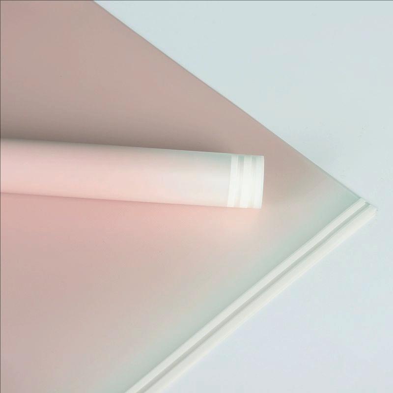 MYHC-54 Enkeltsidet dobbelt hvid linje kant gradient farve plast blomsteremballage film