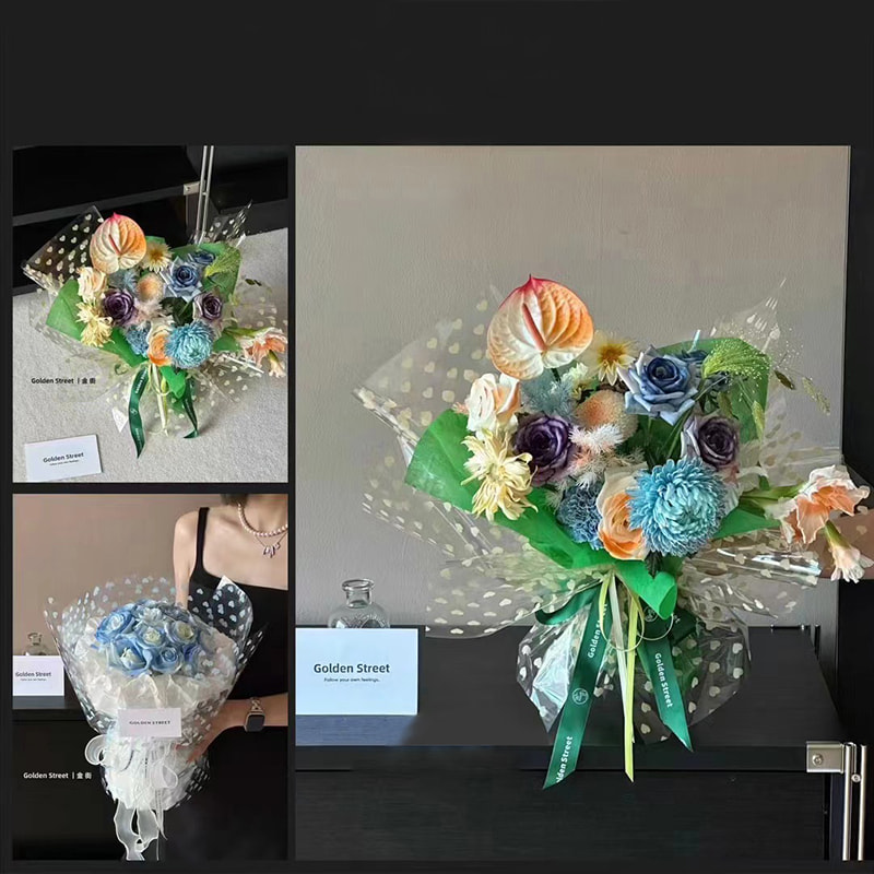 MYHC-62 Even Love Dekoration OPP Transparent Flower Indpakningspapir
