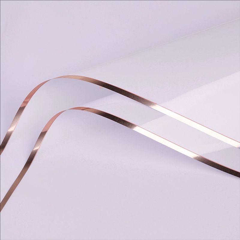 MYHC-72 Solid Color Gold Edge Water Light Film Transparent Flower Emballage Film