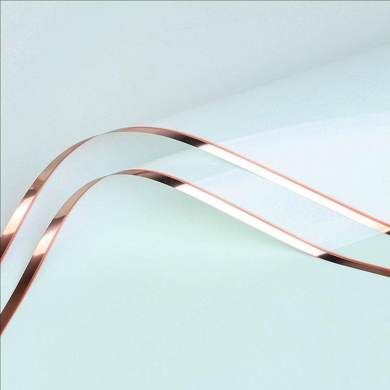 MYHC-72 Solid Color Gold Edge Water Light Film Transparent Flower Emballage Film