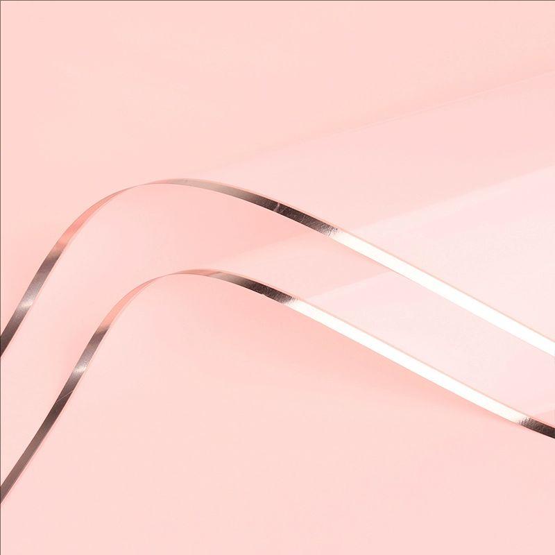 MYHC-72 Solid Color Gold Edge Water Light Film Transparent Flower Emballage Film