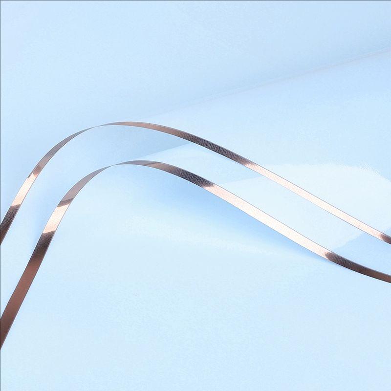 MYHC-72 Solid Color Gold Edge Water Light Film Transparent Flower Emballage Film