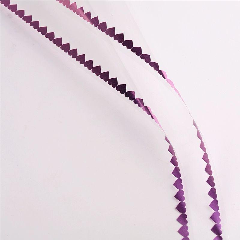 MYHC-73 Lace Glitter Film Opp Transparent Flower Emballage Film
