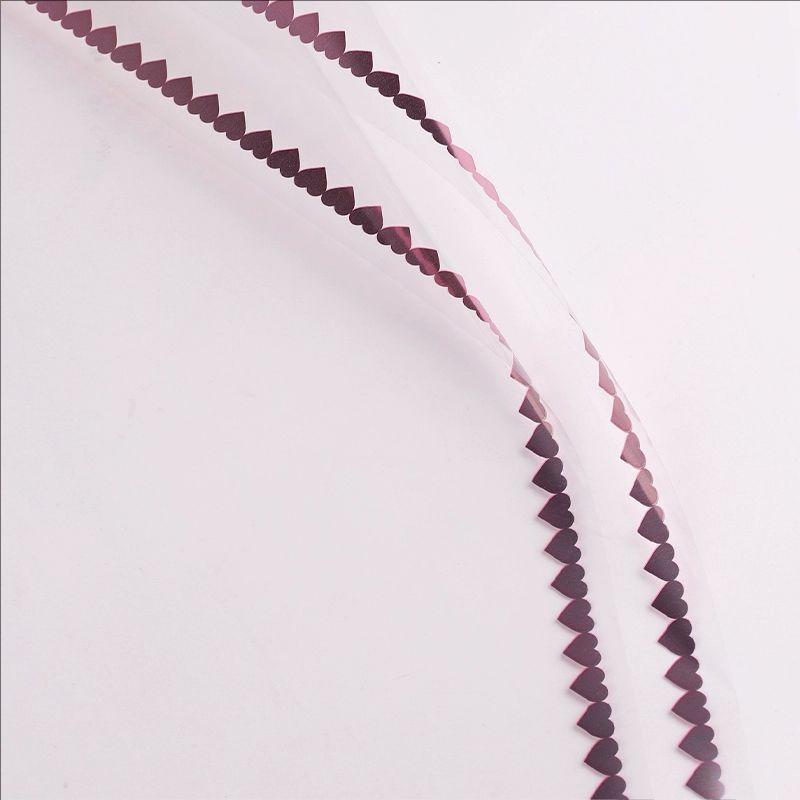 MYHC-73 Lace Glitter Film Opp Transparent Flower Emballage Film
