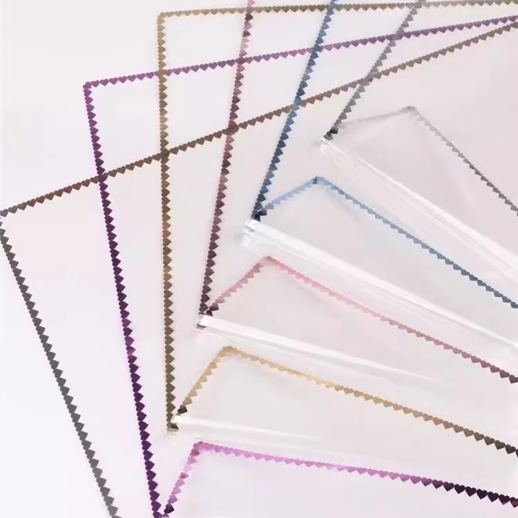 MYHC-73 Lace Glitter Film Opp Transparent Flower Emballage Film