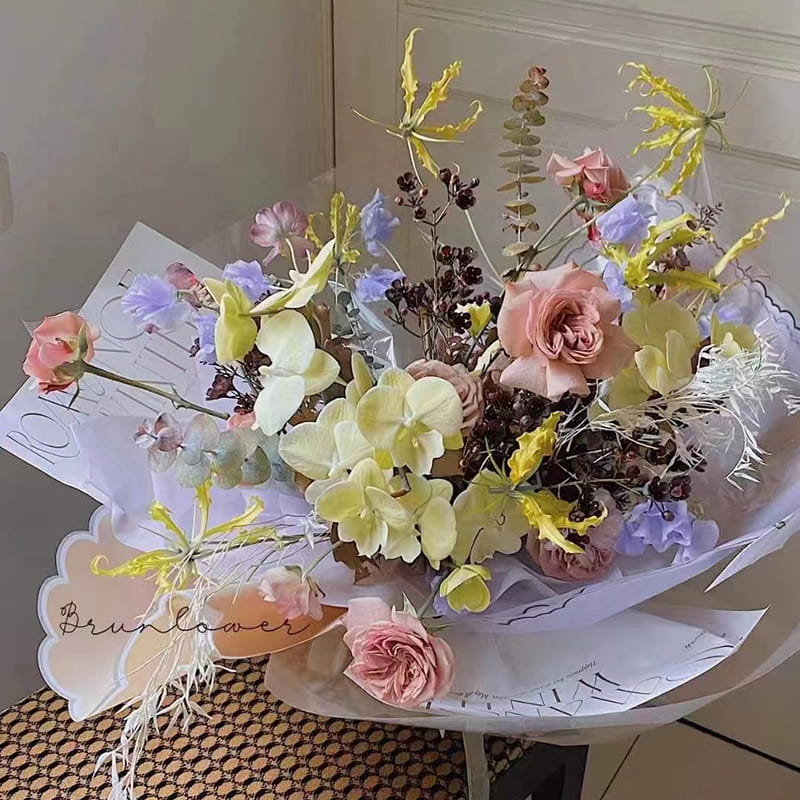 Petal jelly film blomster indpakningspapir