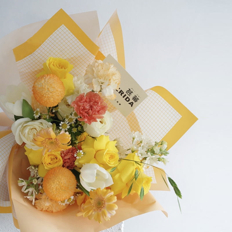 Dobbeltsidet plaid iriserende blomsterindpakningspapir