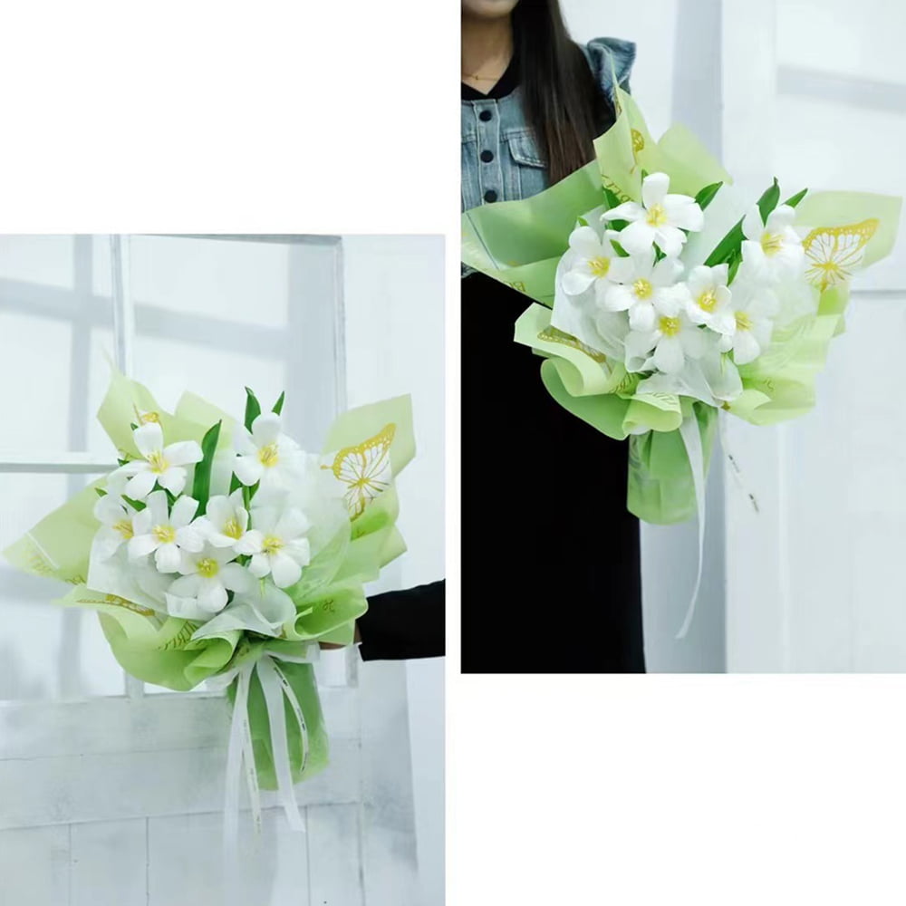 Dobbeltsidet plaid iriserende blomsterindpakningspapir