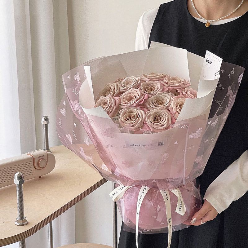 Love Print Design Blomsteremballage Papir Vandtæt fortykket enkeltsidebelagt