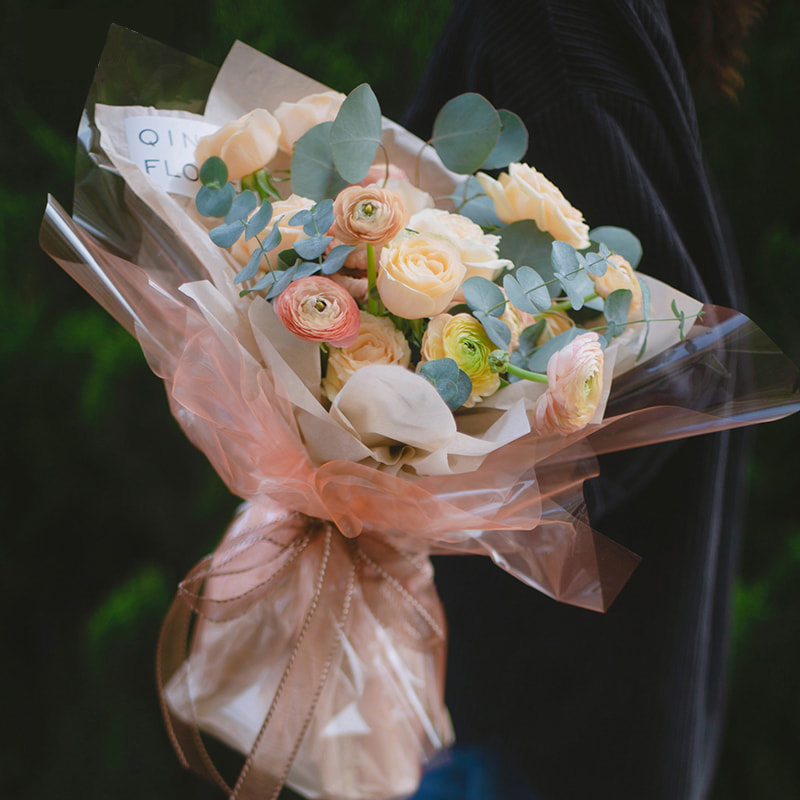 Vandtæt gennemsigtigt krystalglas blomsterindpakningspapir