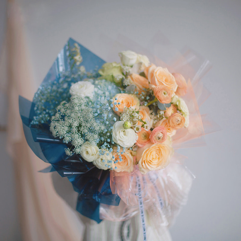 Vandtæt gennemsigtigt krystalglas blomsterindpakningspapir