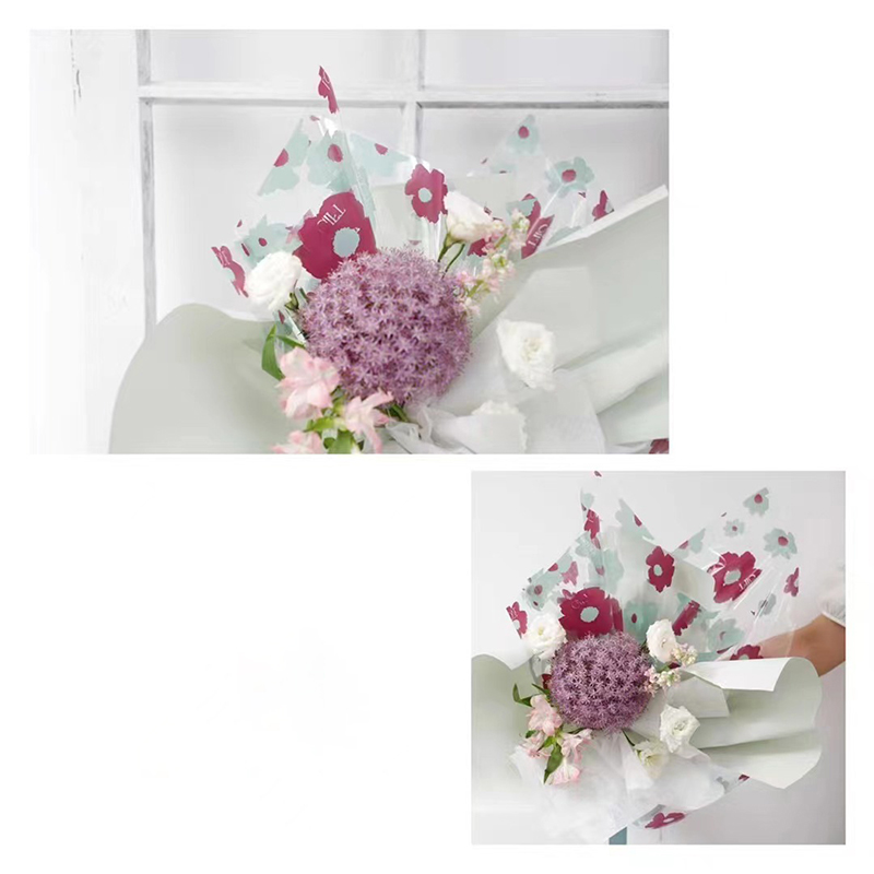 58x58cm Vandtæt plastik blomsterindpakningsrulle