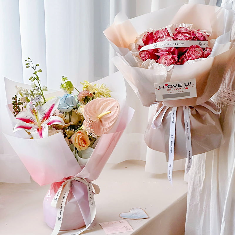 4,5 Mil OPP Flower Indpakningspapir