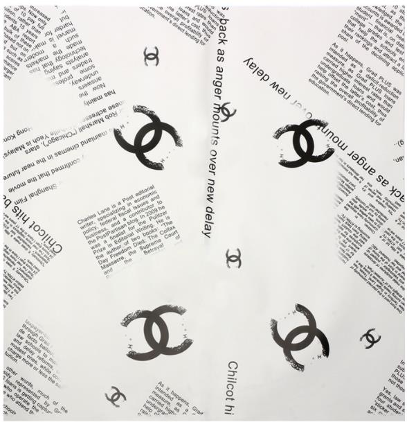 Indpakningspapir af mærket Chanel