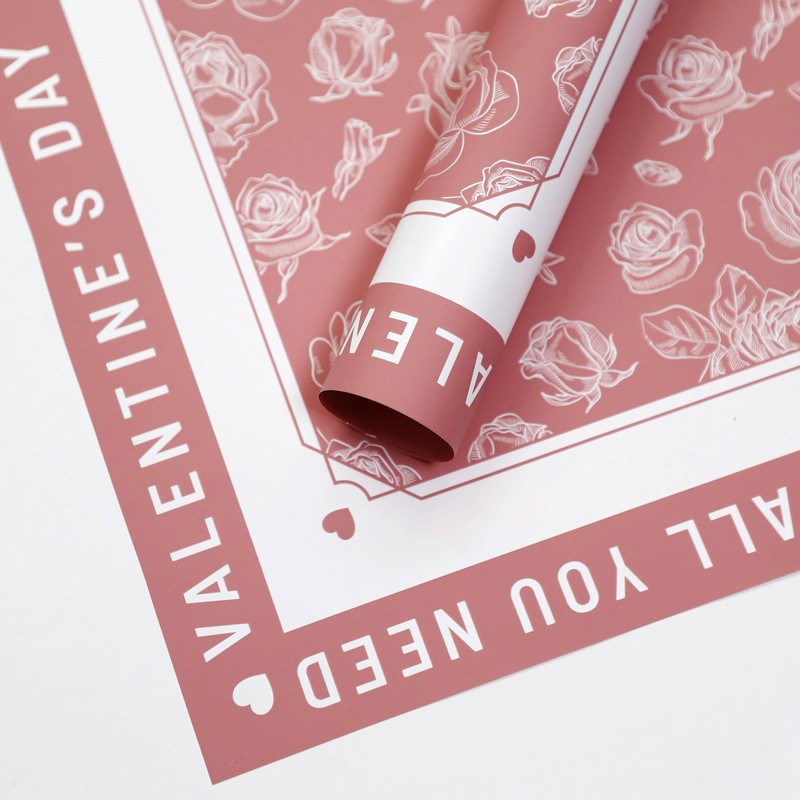 Rose mønster blomster indpakningspapir