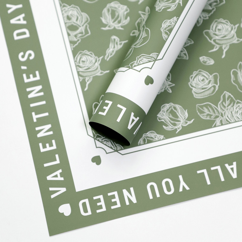 Rose mønster blomster indpakningspapir