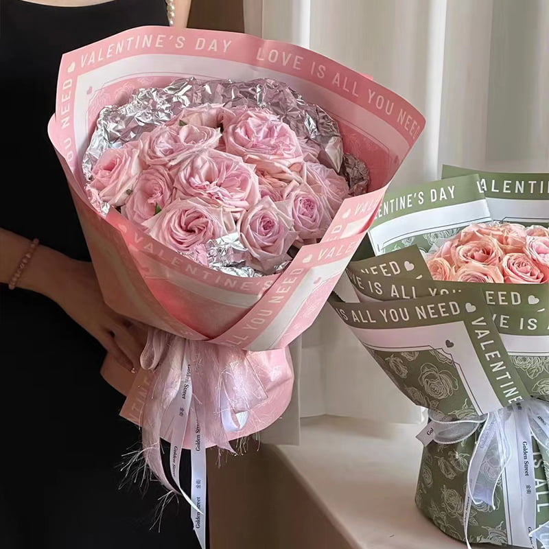 Rose mønster blomster indpakningspapir