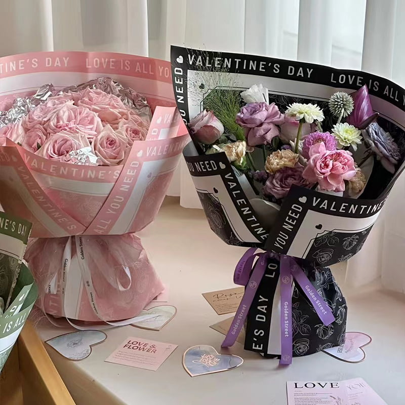 Rose mønster blomster indpakningspapir