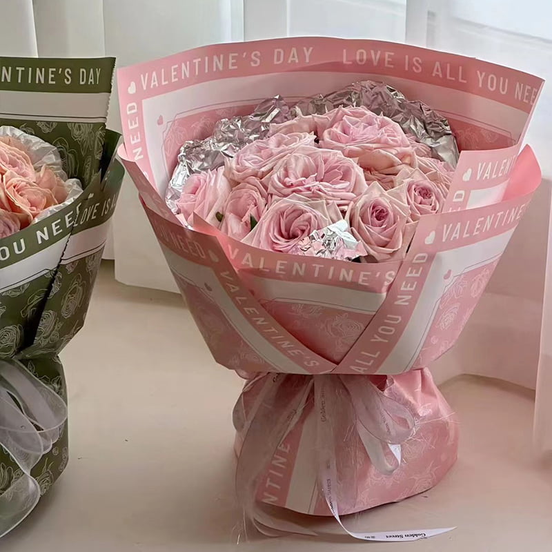 Rose mønster blomster indpakningspapir