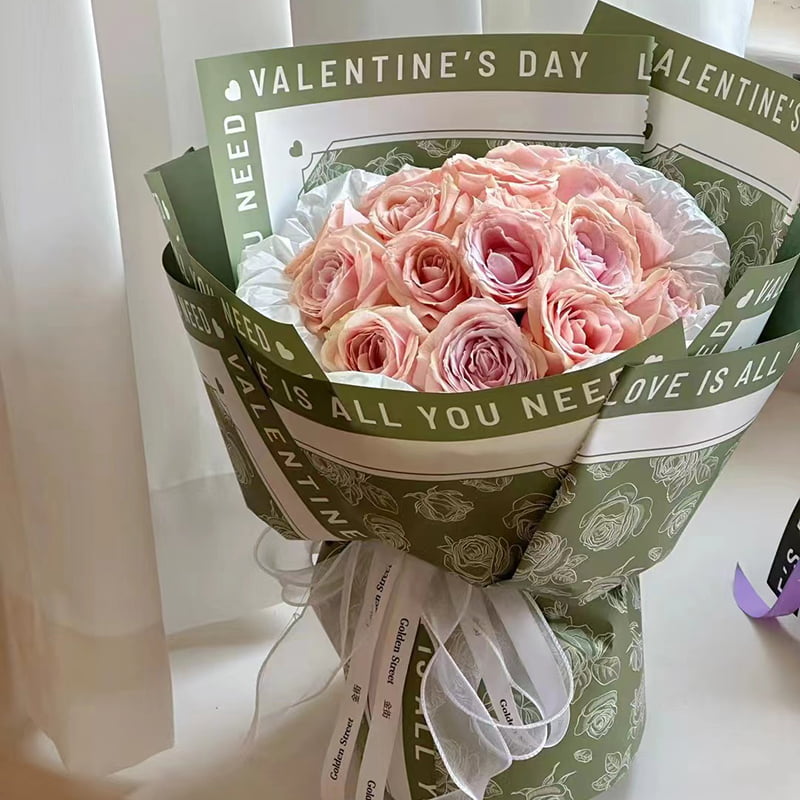 Rose mønster blomster indpakningspapir