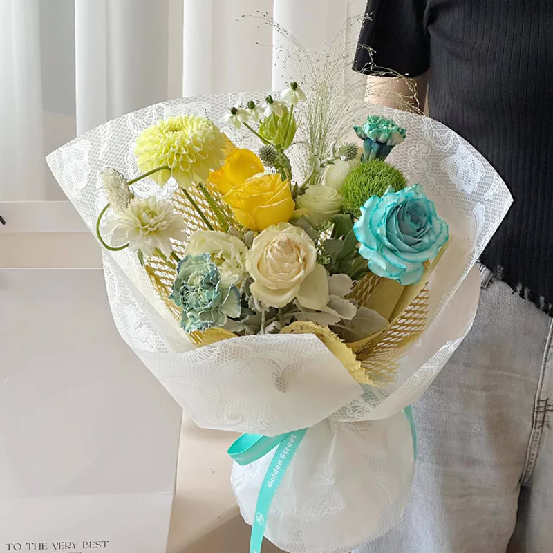 Nuosha blomsterindpakningspapir i forskellige mønstre og stilarter