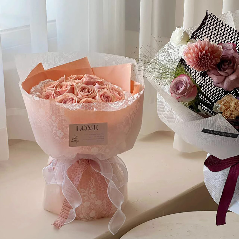 Nuosha blomsterindpakningspapir i forskellige mønstre og stilarter