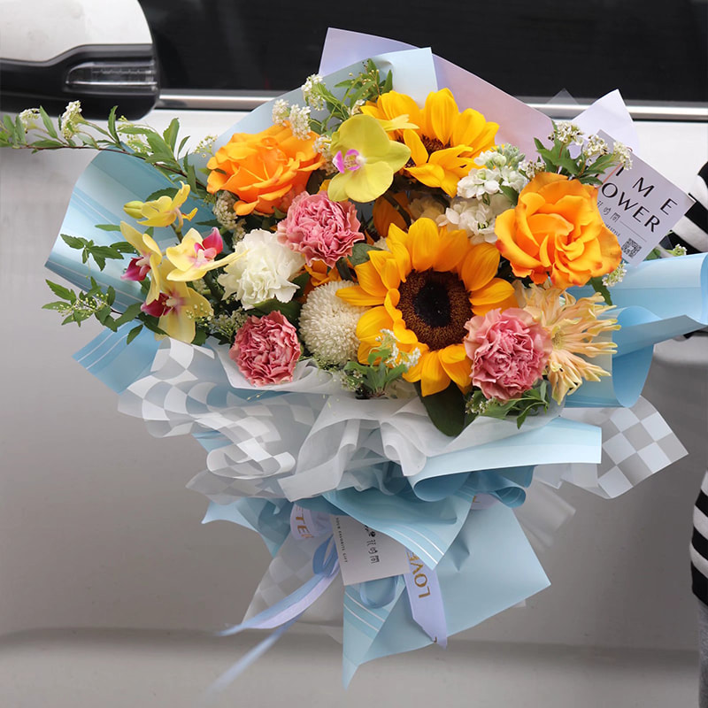 Vandtæt dobbeltsidet belagt blomsterindpakningspapir