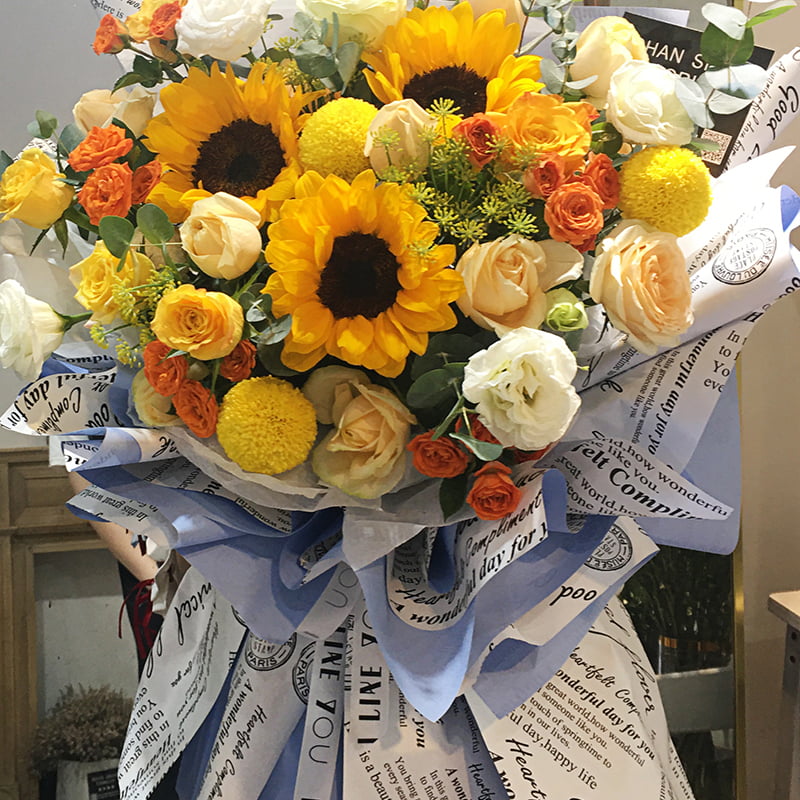 Vintage dobbeltsidet blomsterindpakningspapir