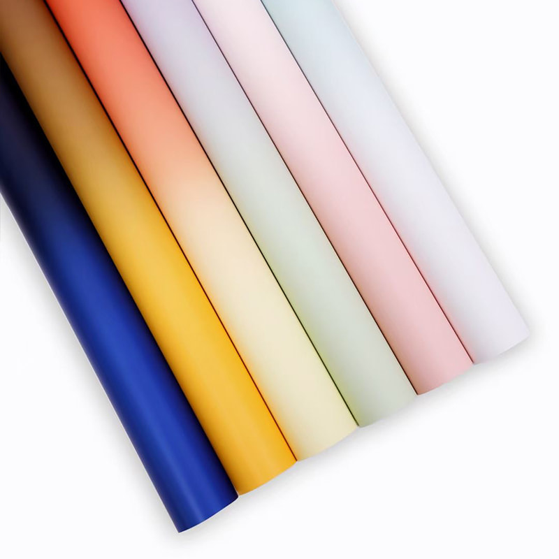 Premium Gradient Blomsterbuket Indpakningspapir