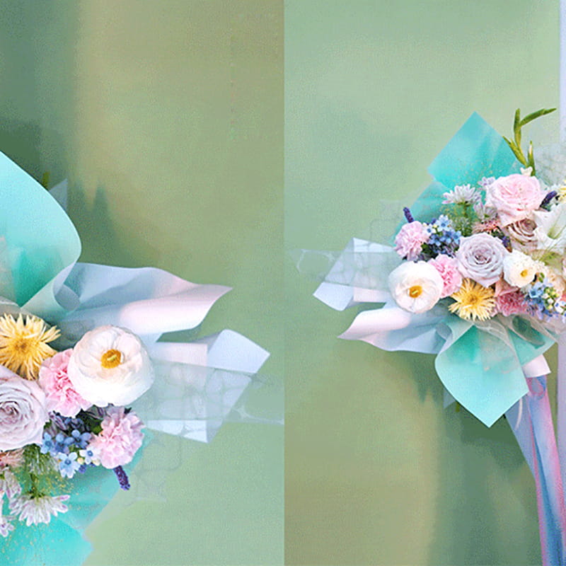 Premium Gradient Blomsterbuket Indpakningspapir