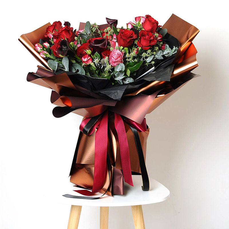 Heavy Metal Light Shadow Bouquet Indpakningspapir
