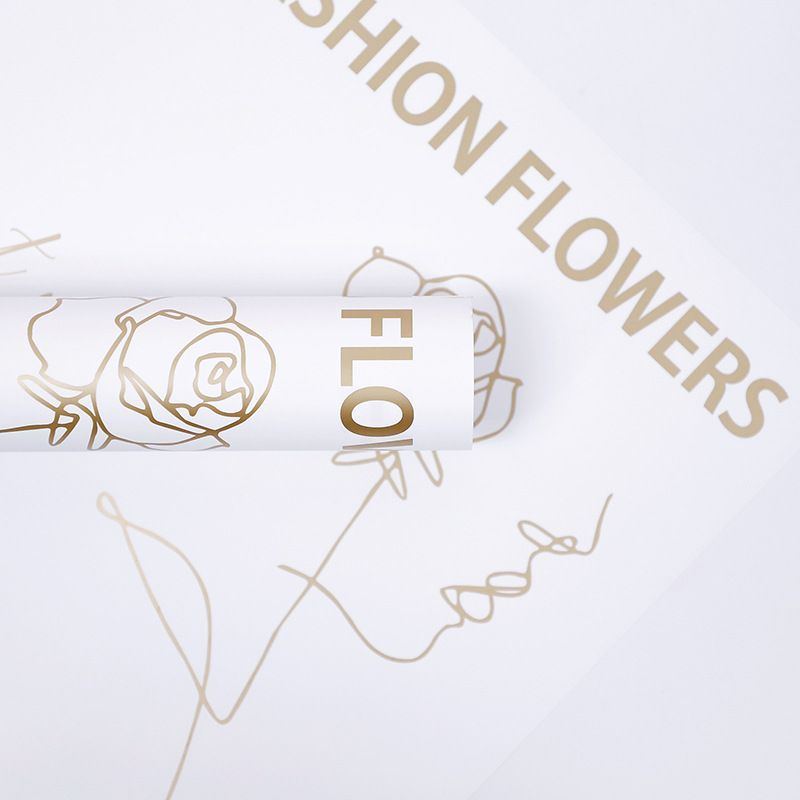 Flower Love-Bouquet indpakningspapir med rosenmønster