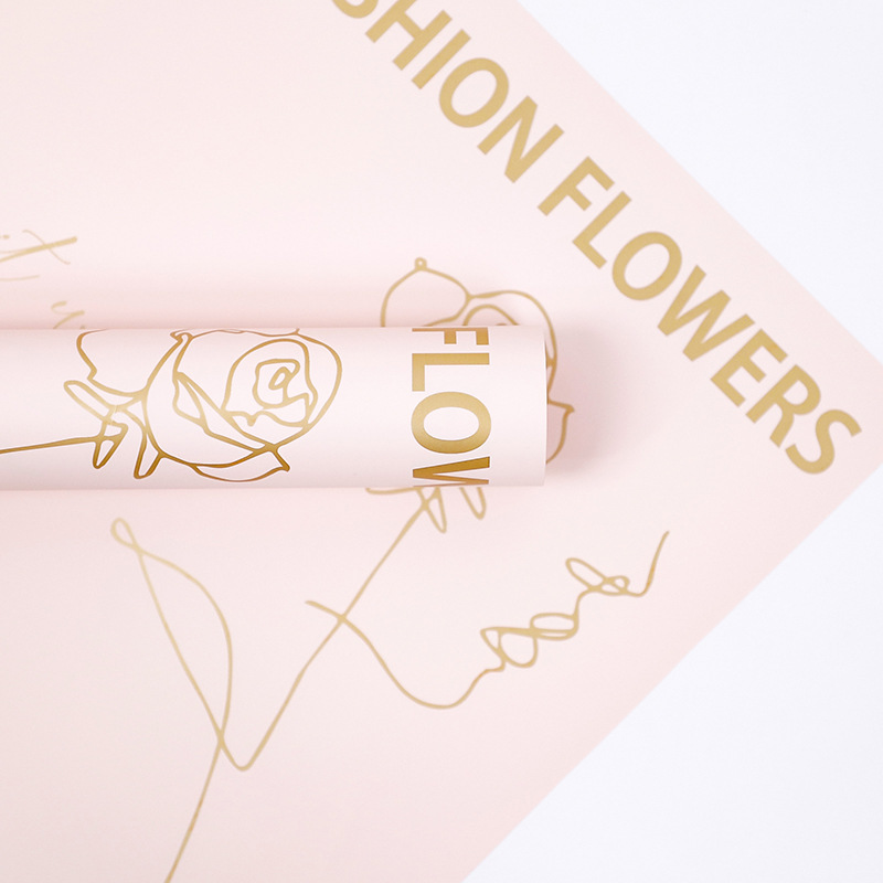 Flower Love-Bouquet indpakningspapir med rosenmønster
